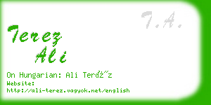 terez ali business card